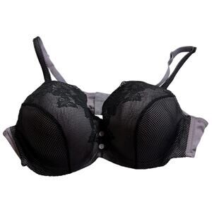 Adore Me Push Up Bra Womens 44D Black Lace Stretch Underwire NEW Undergarments